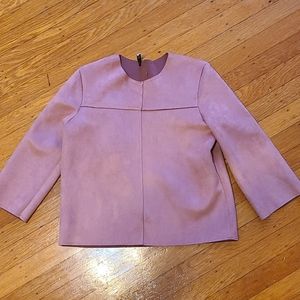 Zara size small salmon ultra suede top